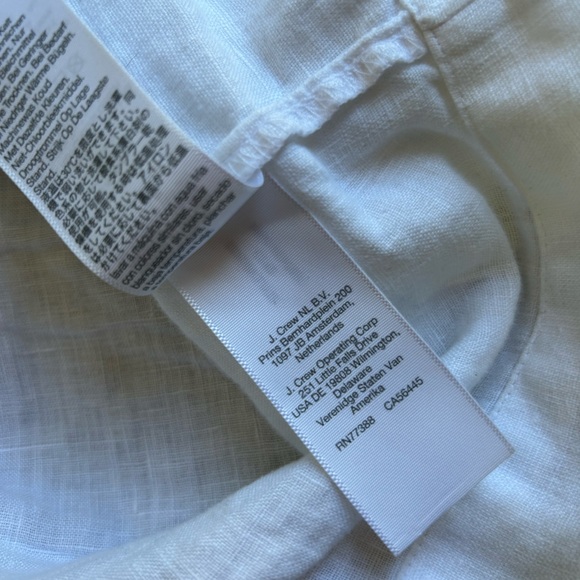 Madewell Linen Collared Button Up Top White XS - Picture 7 of 9